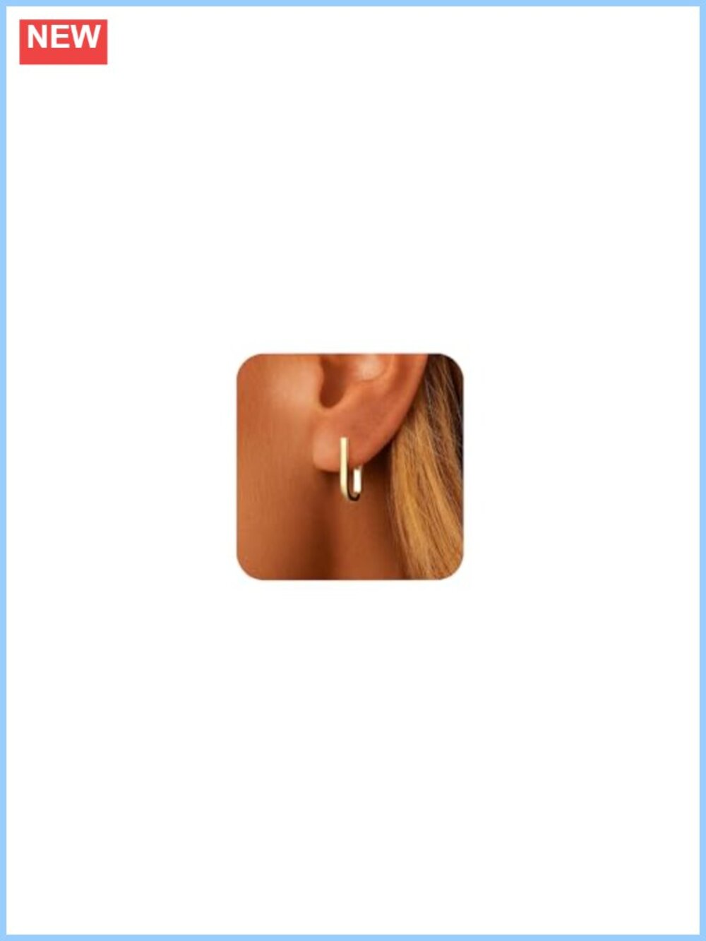 14k Goldplated Square Huggie Hoop Earrings Sterling Silver Post